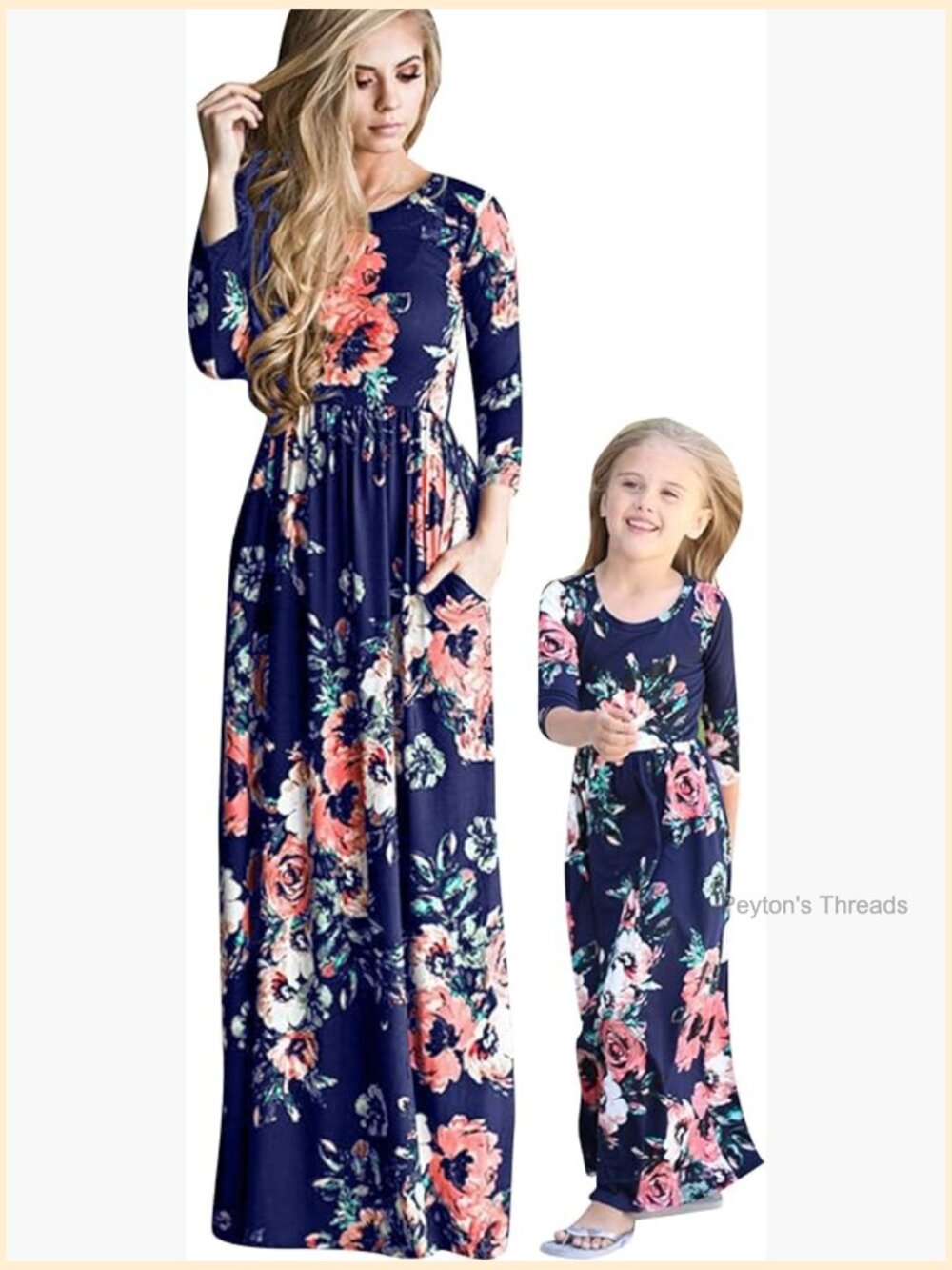 Boho Striped Chevron Maxi Dress with Pockets